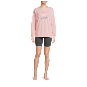 Women's Long Sleeve Top and Bike Shorts Pajama Set from Secret Treasures